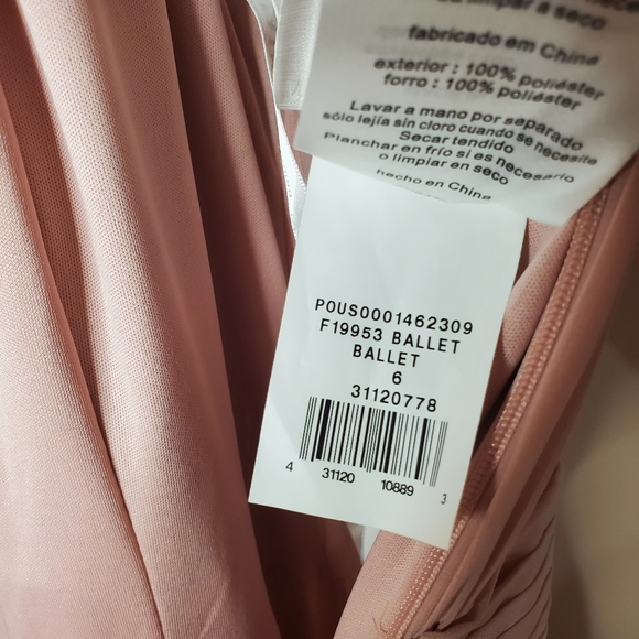 David's Bridal Ballet Pink Halter Maxi Dress Bridesmaid Size 6 - Picture 11 of 12